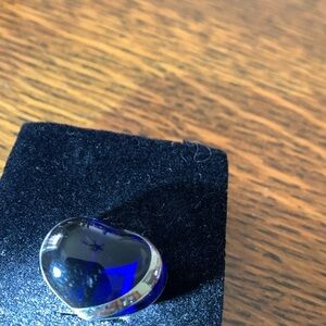 Angelique de Paris, sterling silver & blue Resin stone.